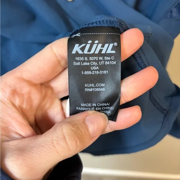 Kuhl Renegade Shirt Mens XL Blue Short Sleeve Button Up Tufflex Stretch Hiking - Picture 5 of 6